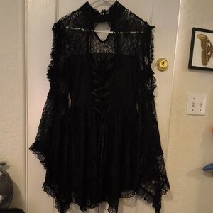 NWT Dark In Love | Chic Black Lace Midi Dress